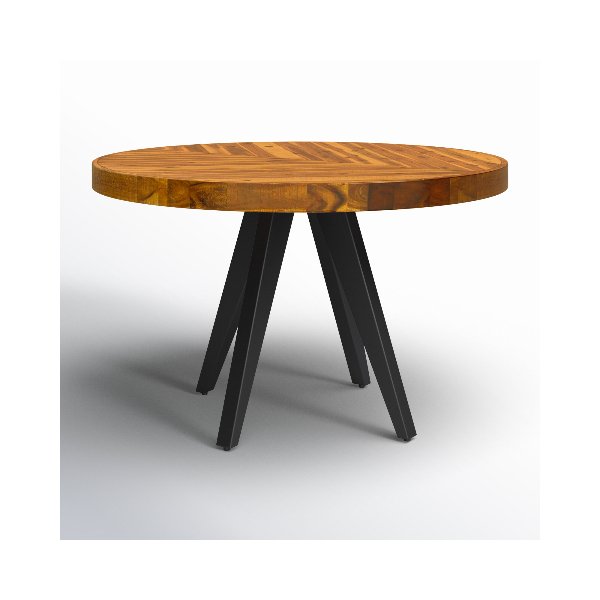 Carlo Round Dining Table, Brown, 30" H x 48" W x 48" D