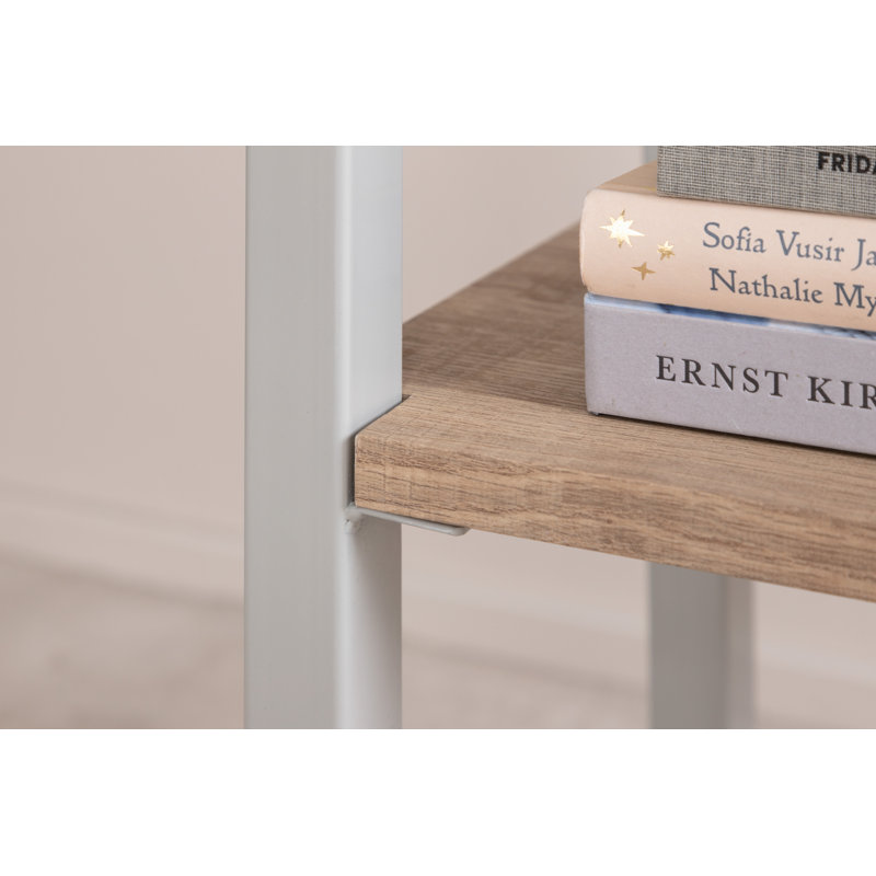 Karien 30cm W Steel Bedside Table, Grey , Ash 