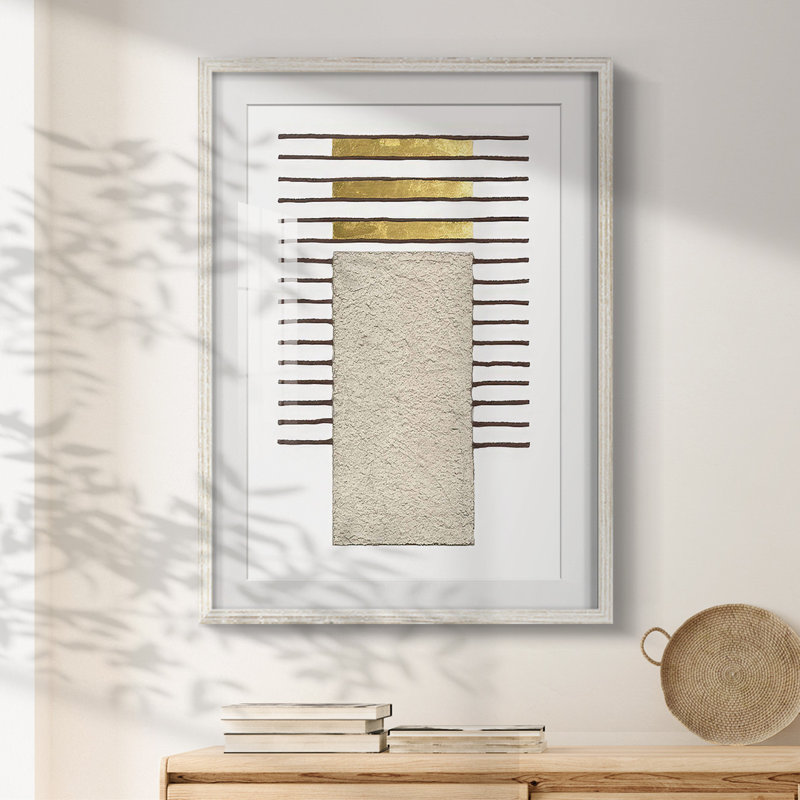 Or monolithe I - impression encadrée, H 28,5 po x l 20,5 po, Blanc