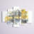 Styron Moving in and Out of Traffic II Yellow Grey' Print Multi-Piece Image on Canvas
