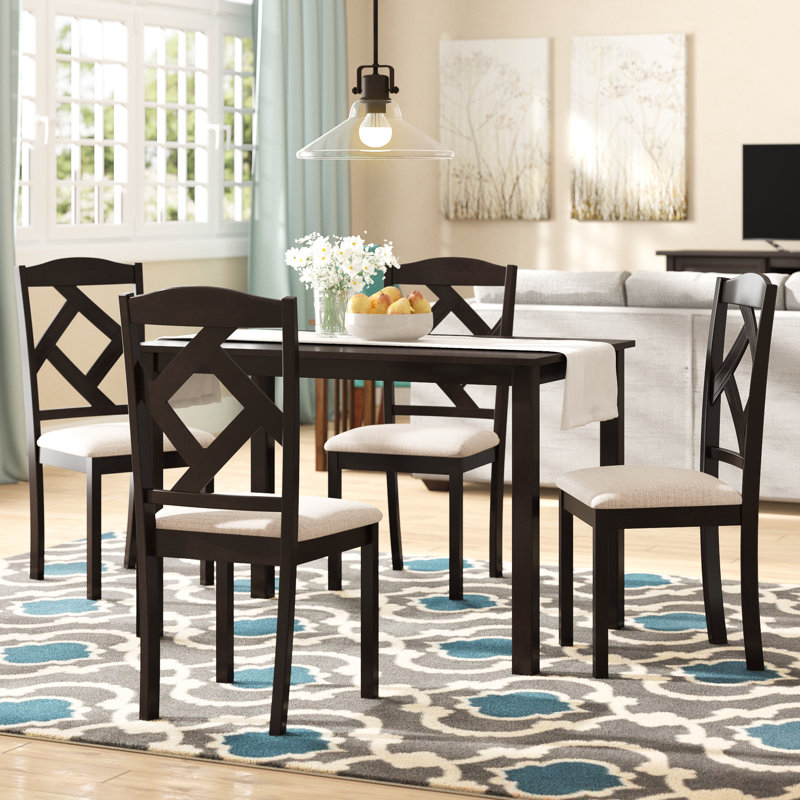 4 - Person Four Leg Dining Set, Brown