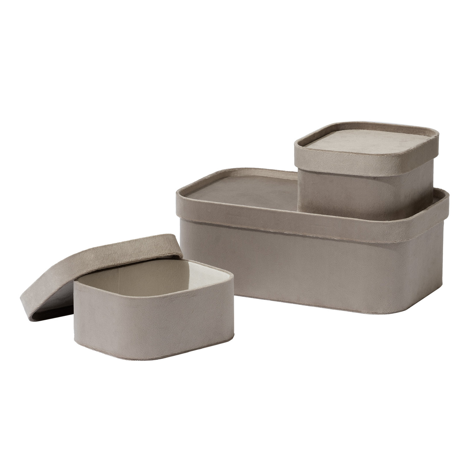 Decorative Basket - Set of 3, Light Gray