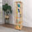  6-Tier Mobile 360 Degree Rotating Bamboo Bookshelf with Wheels-1307076536