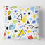 Coussin décoratif imprimé géométrique de conception rétro Mid-Century moderne géométrique III-816426041