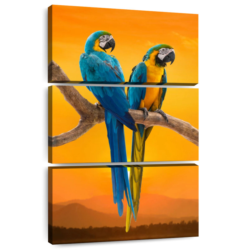 Brampt Sunset Macaw, 74" H x 48" W