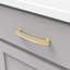 Poignée arche American Diner Collection - 5-1 / 16 po Poignée d'armoire centre à centre Laiton doré brossé - Quincaillerie transitionnelle et traditionnelle pour tiroirs et armoires-93535090-116369497