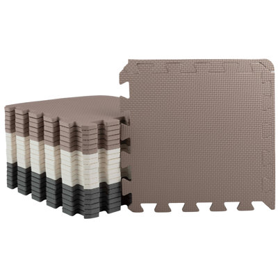 Carreaux de sol en mousse Stalwart - Paquet de 20 tapis de jeu pour bébé non toxique - Tapis de casse-tête en mousse à emboîtement - Tapis en mousse pour salle de jeu ou salle de sport pour bébé