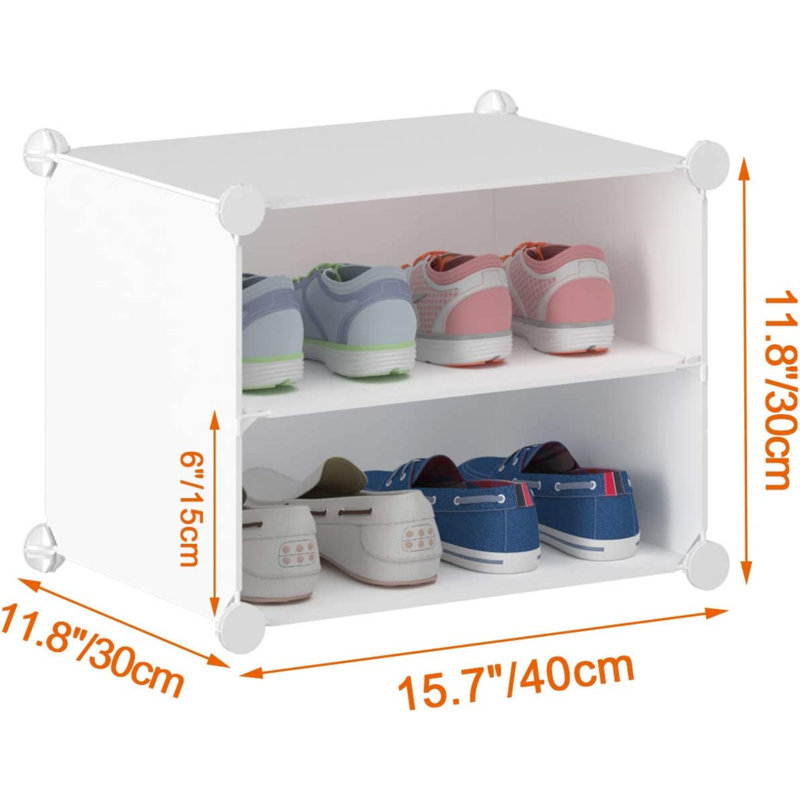 24 Pair Stackable Shoe Storage Cabinet