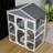 Outstanding Wooden Outdoor Cat House with Multiple Features for Pets
