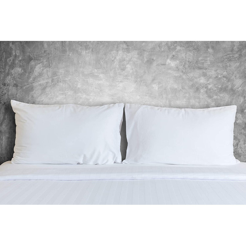 Ensemble de 2 oreillers de lit Alwyn Home 50% duvet d'oie blanche + 50% plumes d'oie blanches, Standard