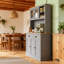 Armoire de cuisine autoportante de 71 po de hauteur