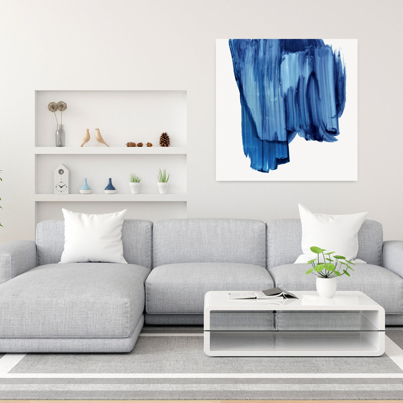 Aqua Mirage Abstract Bold Modern Art, 36" H x 36" W