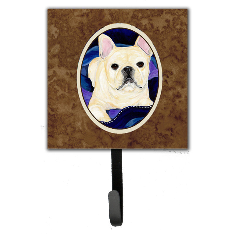 Porte-laisse bouledogue français et crochet à clé