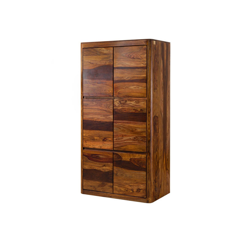 Toronto Solid Wood Wardrobe, Walnut Wood