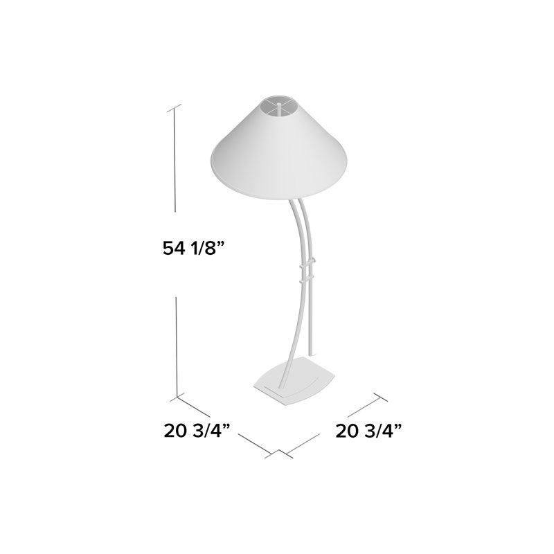 Metamorphic Novelty Floor Lamp, Natural Anna, Dark Smoke