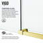 Porte de douche coulissante sans cadre avec verre transparent 3/8 po de l 64 à 68 po x H 76 po Elan E-Class-50553449