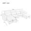 Canapé d'angle modulaire en U avec deux repose-pieds en forme de U, idéal pour les salons, les études, les cinémas maison et plus encore.-1752203942