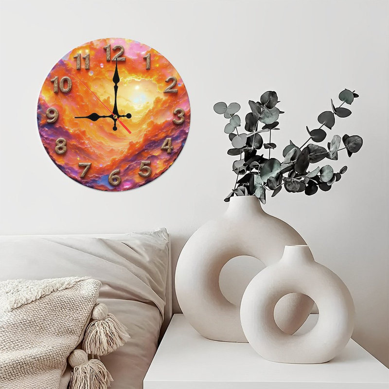 Horloge sur ciel éthéré