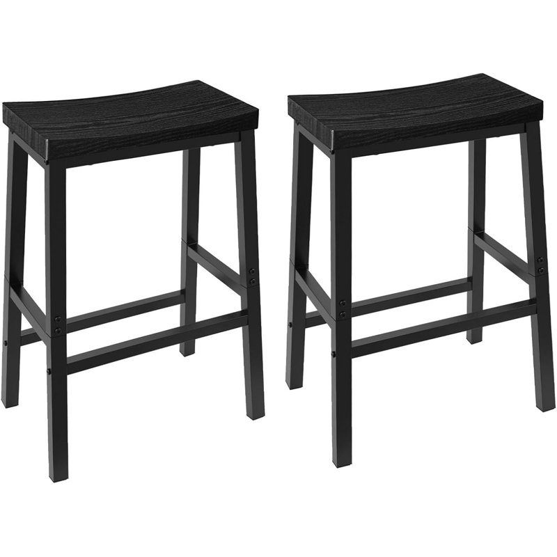 Tabouret de bar et de comptoir pivotant Malakeh, Tabouret de bar (siège d'une hauteur de 30,1 po), Noir anthracite