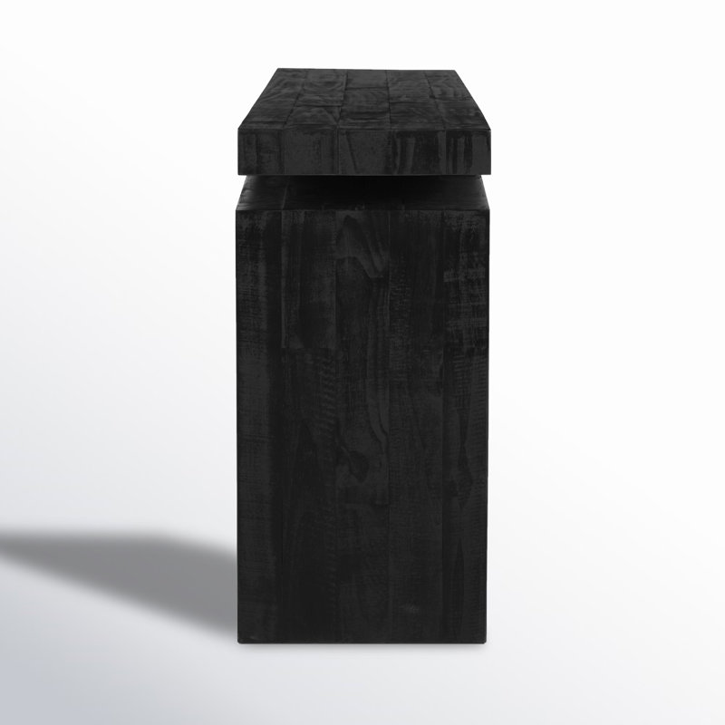 Matthes Console Table, 30.75" H x 78.75" W x 15" D, Aged Black Pine