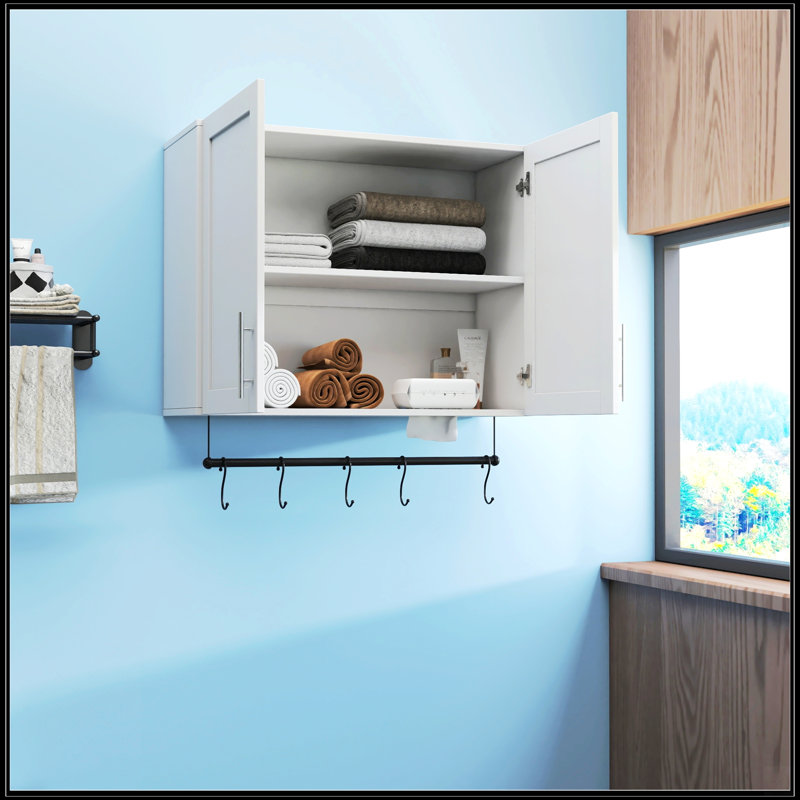 Armoire murale de salle de bain avec tablette réglable