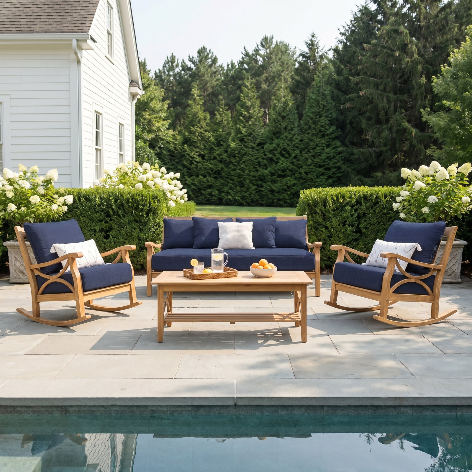 Malena 5-Person Teak Patio Seating Group