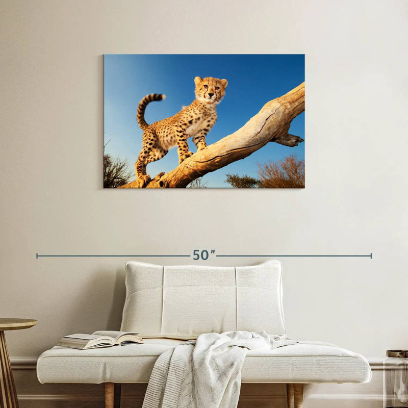 Brampt Cheetah Cub, 24" H x 36" W