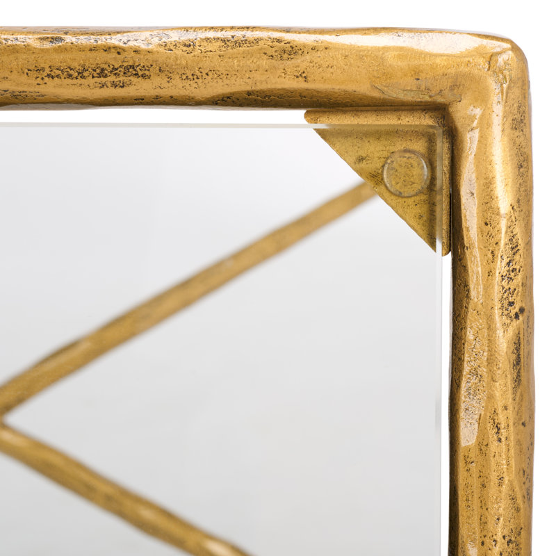Sewall Metal And Glass Console Table, Brass