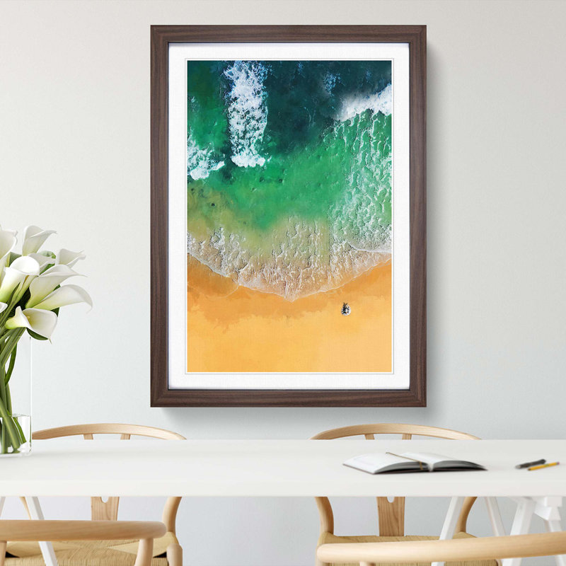 On the Gold Coast of Australia - Picture Frame Graphic Art Print, 36cm H x 27cm W x 2cm D, Walnut Framed