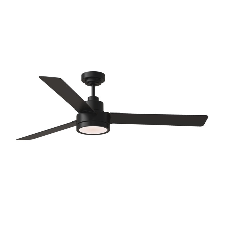 Elvis 58'' Ceiling Fan with LED Lights, Midnight Black