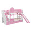 Lit superposé simple sur le thème du château simple, lit superposé en bois avec 2 tiroirs et 3 tablettes, y compris un escalier coulissant et de rangement-2078739267-2078739264