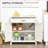 Sideboards Farmhouse Barn Door White Wash 32" Accent Cabinet with Storage &amp; Adjustable Shelf | MDF Construction | Anti-Toppling Design-1390749106