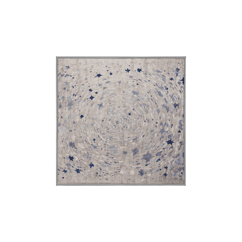 Tapis gris lavable à la machine, Carré 3 pi
