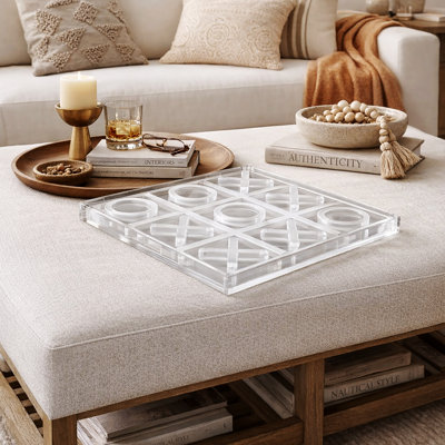 Décoration murale Tic Tac Toe avec jeu de plateau magnétique en acrylique