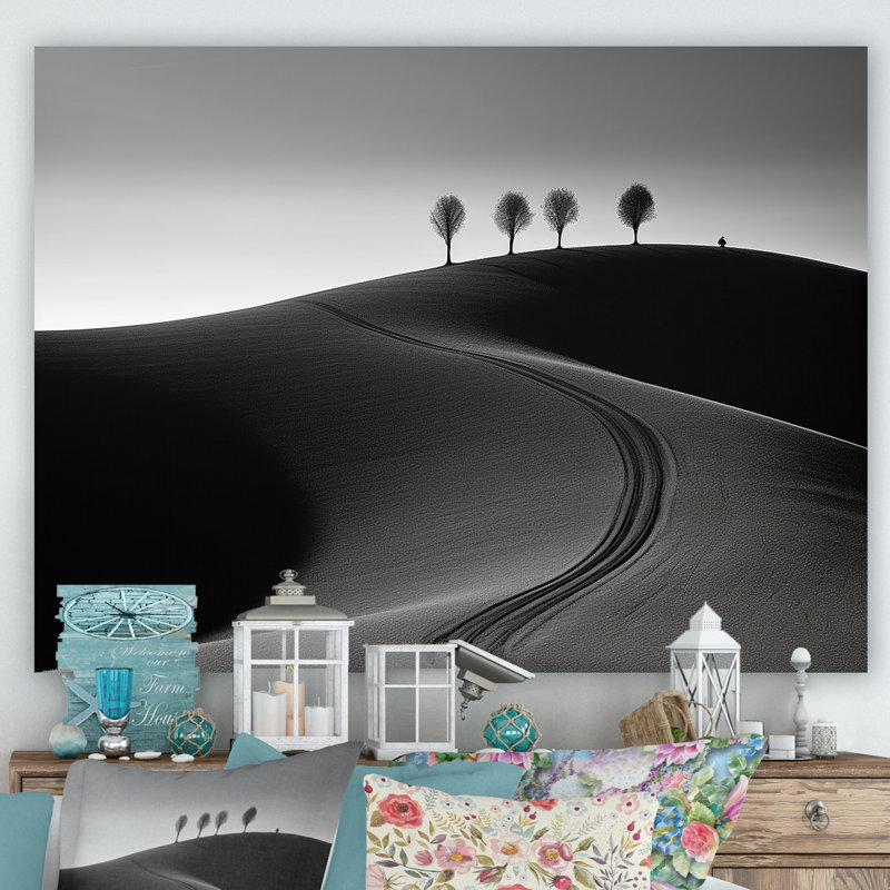 Photographie de route noir et blanc I sur toile, Toile tendue, H 34 po x l 44 po x P 1,5 po