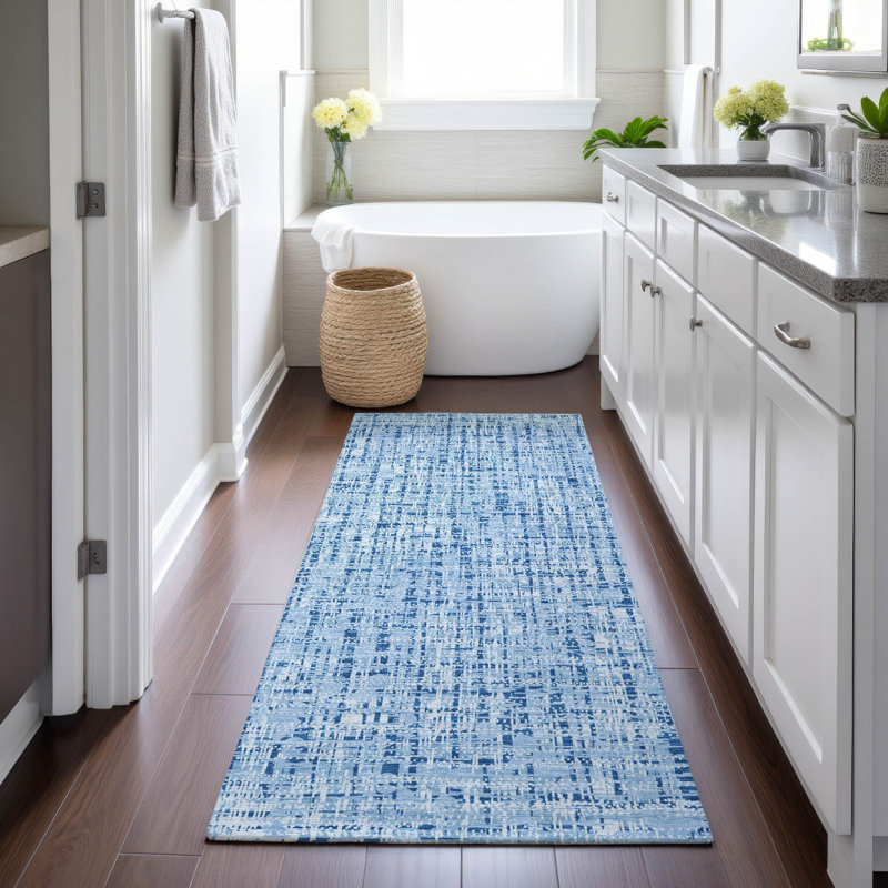 Machine Washable Indoor/Outdoor Chantille ACN2735 Modern Rug, Blue, 2'3" x 7'6" Runner