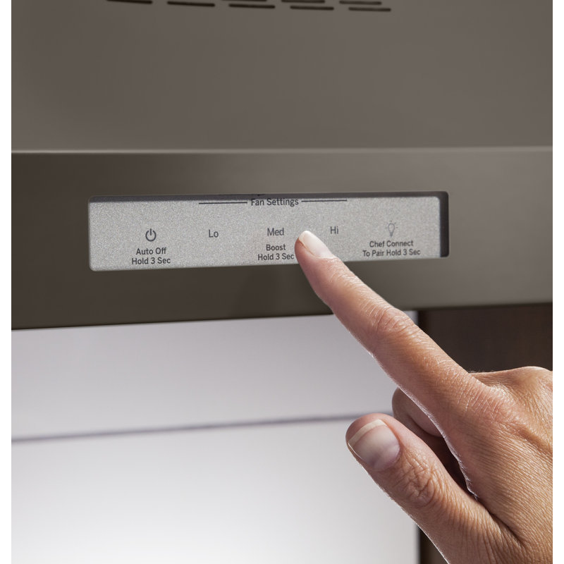 GE Appliances 30" Steel 390 CFM Convertible Under Cabinet Range Hood with Charcoal Filter, Fingerprint Resistant Slate