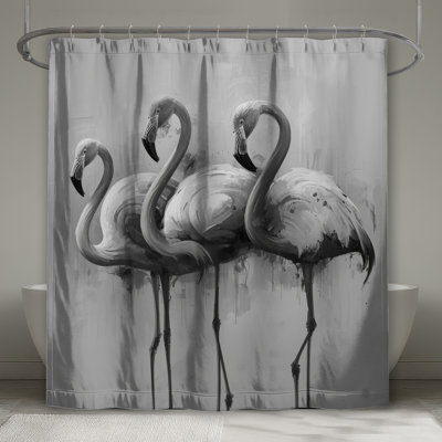 Rideaux de douche Mono Flamingo