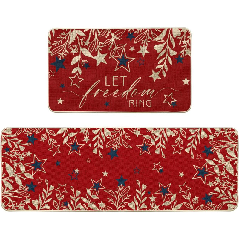Kamilla Polyester Non-Skid Kitchen Mat