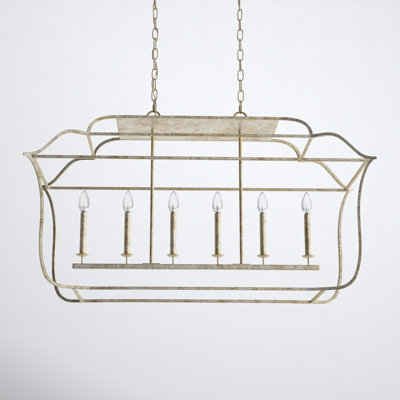 6 - Light Dimmable Lantern Geometric Chandelier