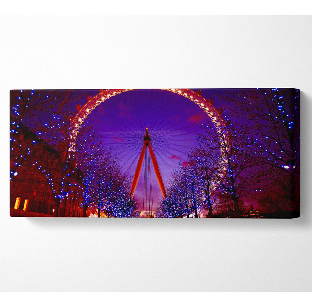 London Eye Night Lights - Kunstdrucke auf Segeltuch