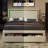 
Gerasim Bed Frame with Two Storage Drawers & LED Headboard Acrylic Mirrored,Velvet Upholstered Platform Bed-2123045527-2123045526