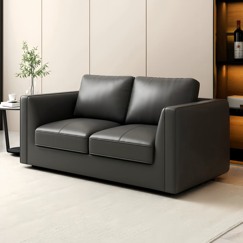 Canapé simple de style européen, Cuir assorti, H 32,28 po x l 61,02 po x P 33,46 po