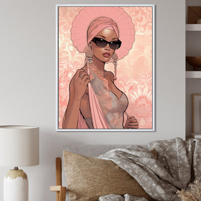 Impression sur toile rétro, glamour, mode, afro-américaine, femme afro-américaine