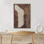 Style Mid-Century brun foncé, formes abstraites neutres, grand cadre rustique, décor minimaliste M25-101791562-101791558