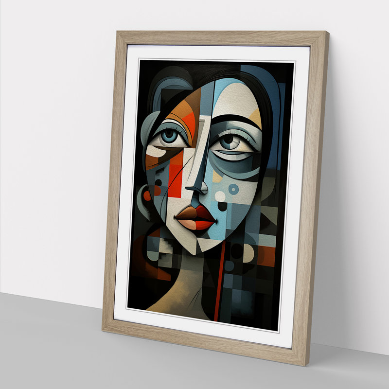 Pablo Picasso Digital - Framed Print, Oak Framed, 34cm H x 25cm W x 2cm D