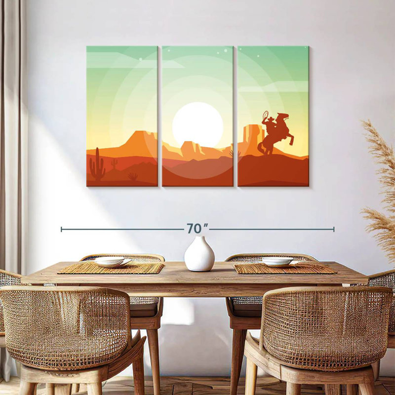 Lelar Western Desert, 36" H x 57" W