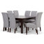 Ensemble de salle à manger 7 pièces avec table en bois massif Avalon et 6 chaises rembourrées Avalon-44799649-44799651