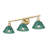 Orwell 3-Light Vanity Light in Brushed Champagne Bronze with Pine Green-884715820