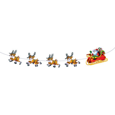 Christmas Santa & Sleigh Streamer